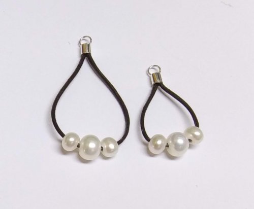 Judy Larson's Cord and Bead Earrings - , Contemporary Wire Jewelry, Beads, cord and bead earrings